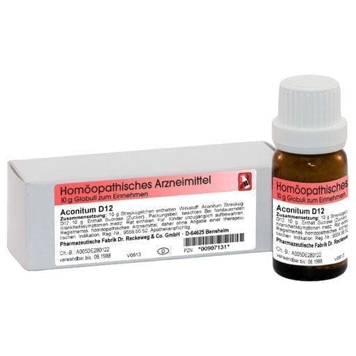 Urinary tract infection, otitis media, Aconitum napellus, ACONITUM D 12 globules UK