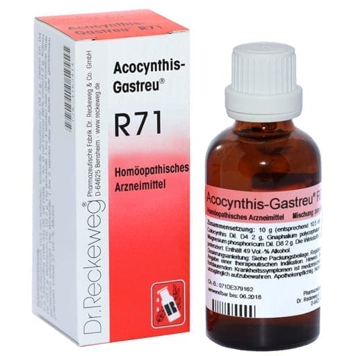 Urinary tract infection, otitis media, influenza, ACOCYNTHIS-Gastreu R71 mixture UK