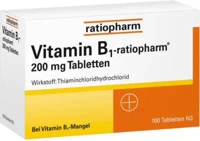 VITAMIN B1, vitamin b1 deficiency, RATIOPHARM 200 mg tablets UK