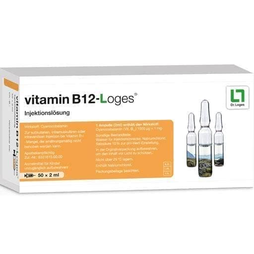 VITAMIN B12-LOGES vitamin b12 ampoules injection ELIVERA UK VITAMIN B12-LOGES vitamin b12 ampoules injection ELIVERA UK