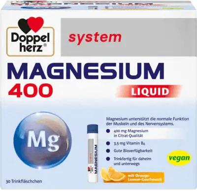 Vitamin b6 and magnesium, DOPPELHERZ, Magnesium 400 Liquid, drinking ampoules UK