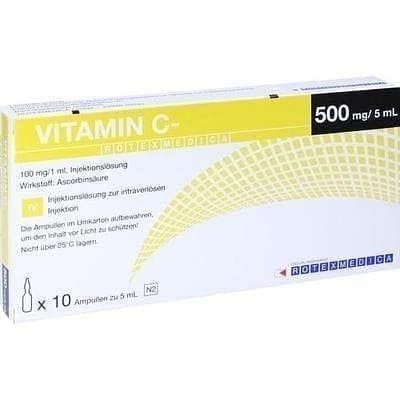 VITAMIN C ROTEXMEDICA solution for injection 10X5 ml UK