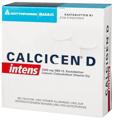 Vitamin d calcium deficiency, CALCIGEN D intense, chewable tablets UK