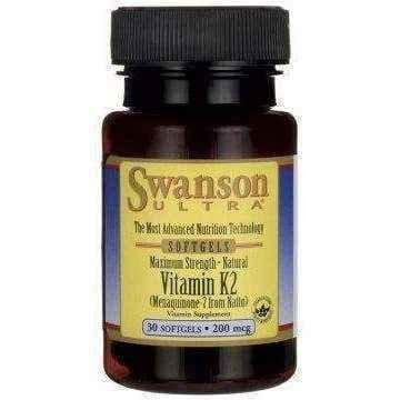 Vitamin K2 Supplement | SWANSON 200mcg x 30 capsules UK
