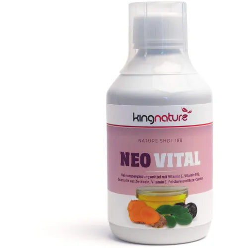 vitamins C, B12, E, folate (vitamin B9), beta-carotene (provitamin A) NEOVITAL oral liquid 450 ml