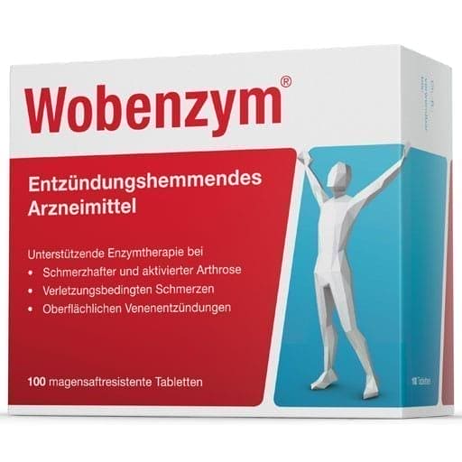 WOBENZYM enteric coated tablets 100 pc UK