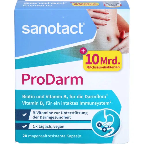 10 billion lactic acid bacteria, ProDarm gastro-resistant hard capsules