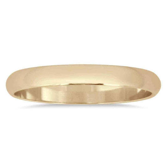 10k Yellow Gold Domed Wedding Band UK