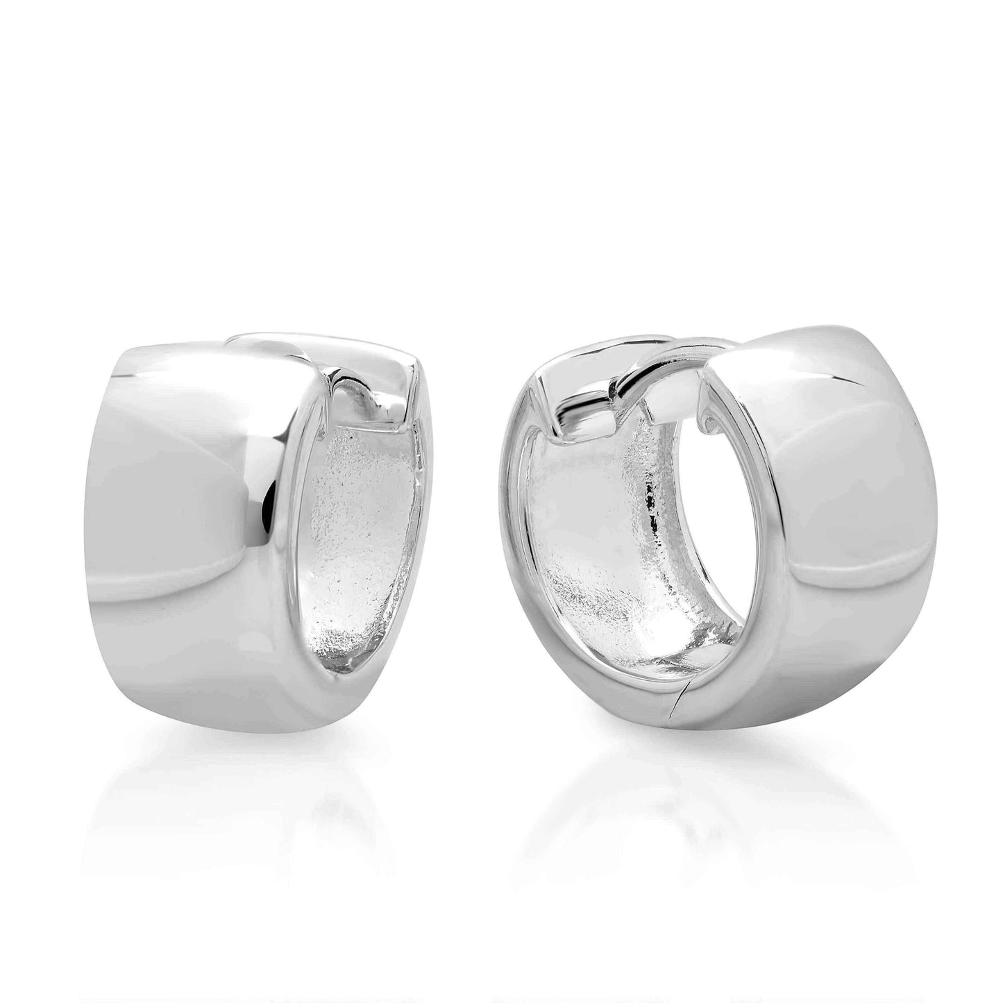 14k Gold or Rhodium-plated Sterling Silver Hoop Earrings UK