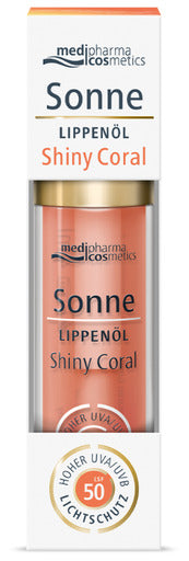 SONNE Lippenöl shiny coral LSF 50
