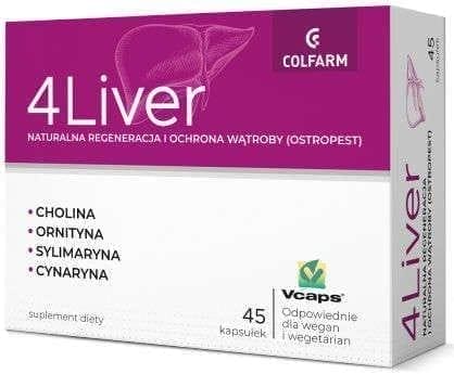 4Liver, Choline bitartrate, L-ornithine L-aspartate, milk thistle, artichoke extract UK