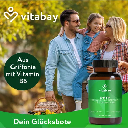 5-HTP 100 mg Griffonia + Vitamin B6 Capsules 120 count