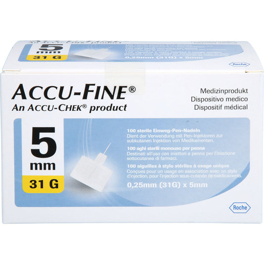ACCU FINE sterile needles for insulin pens 5 mm 31 G