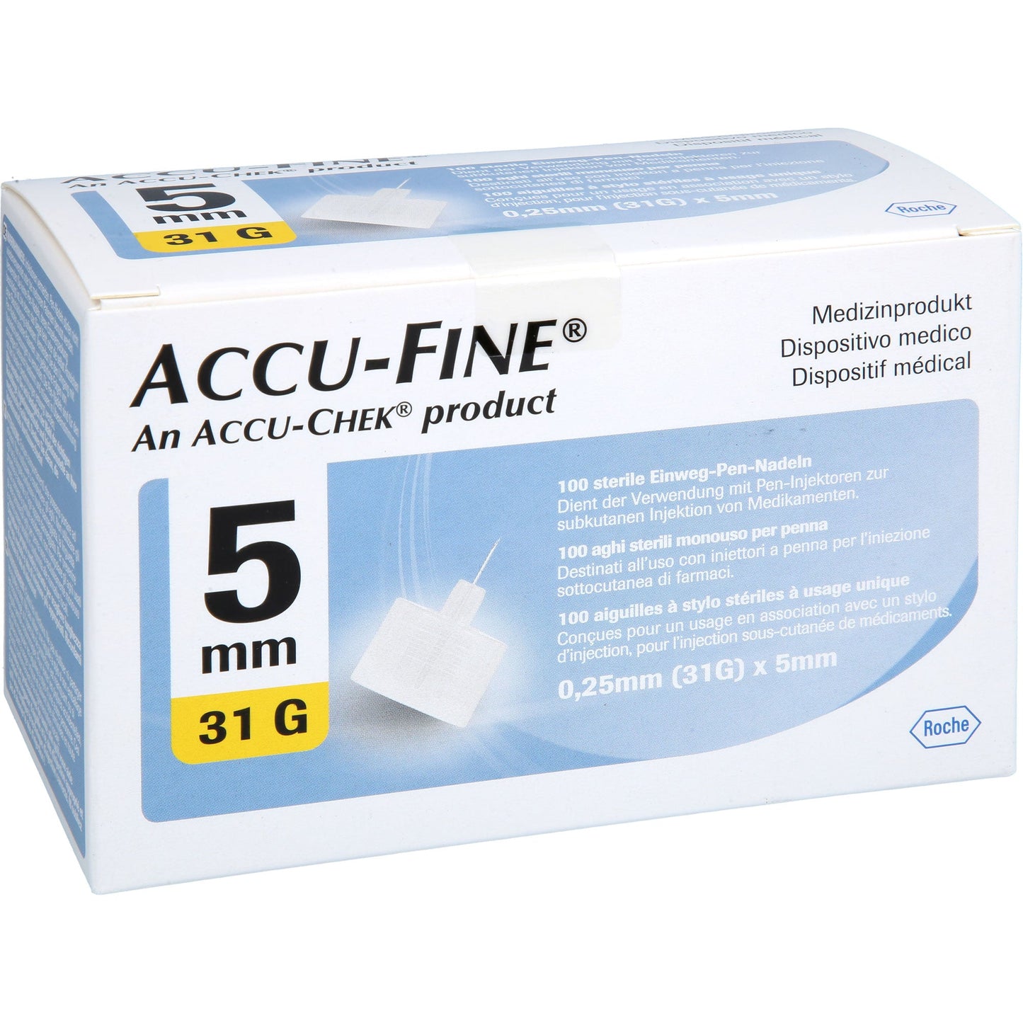 ACCU FINE sterile needles for insulin pens 5 mm 31 G