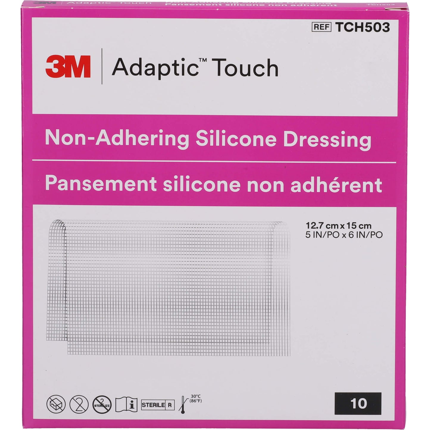 ADAPTIC Touch 12.7x15 cm non-stick.Sil.wound dressing