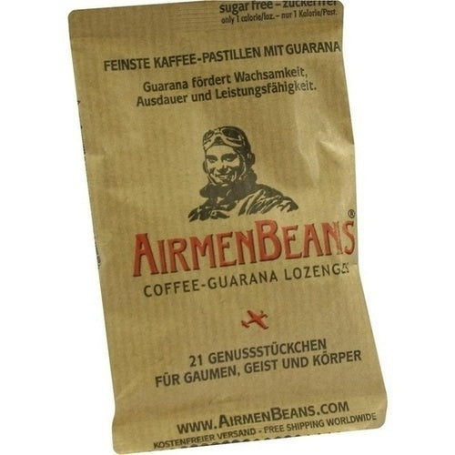 AIRMENBEANS finest coffee pastilles with guarana, 21 pieces