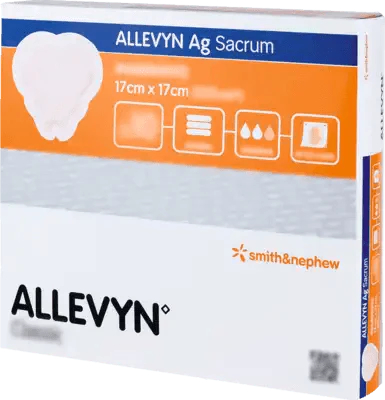 ALLEVYN Ag Sacrum 17x17 cm wound dressing UK