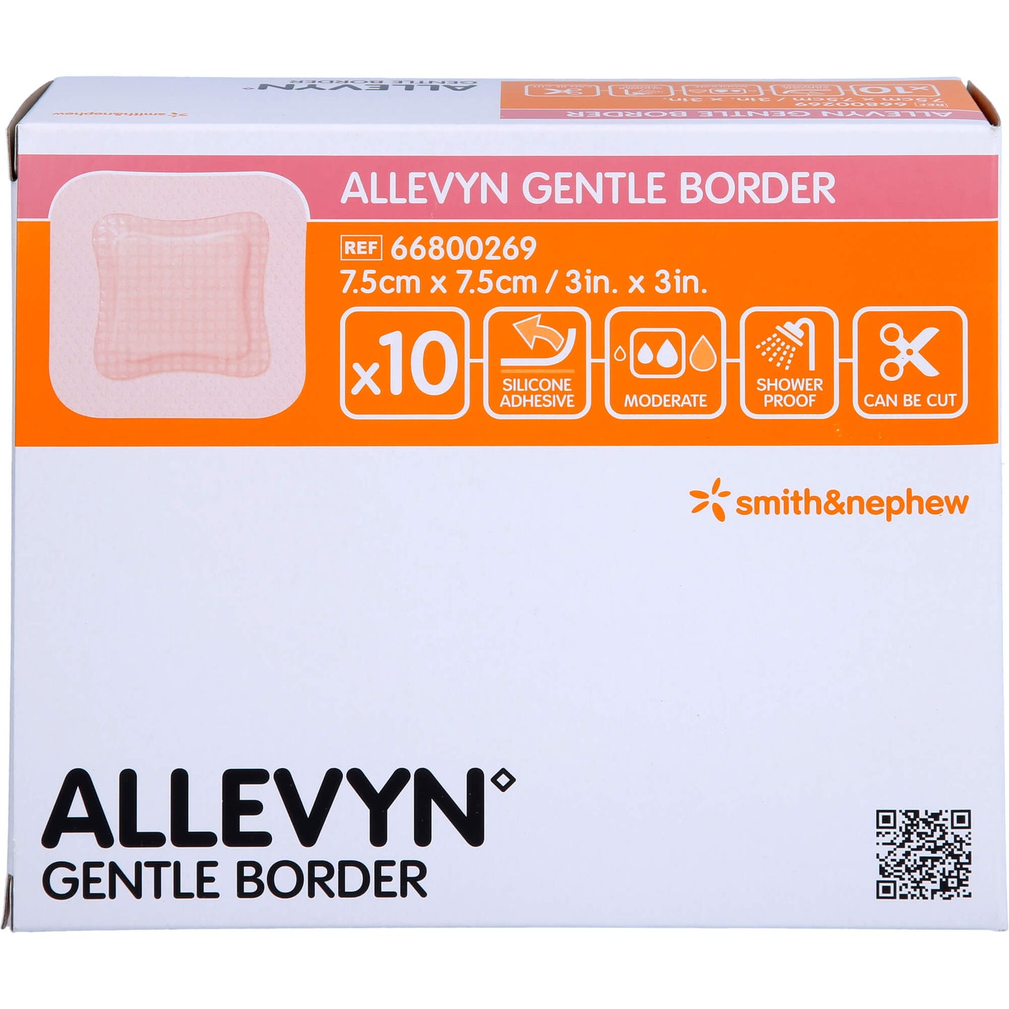ALLEVYN Gentle Border 7.5x7.5 cm foam connector