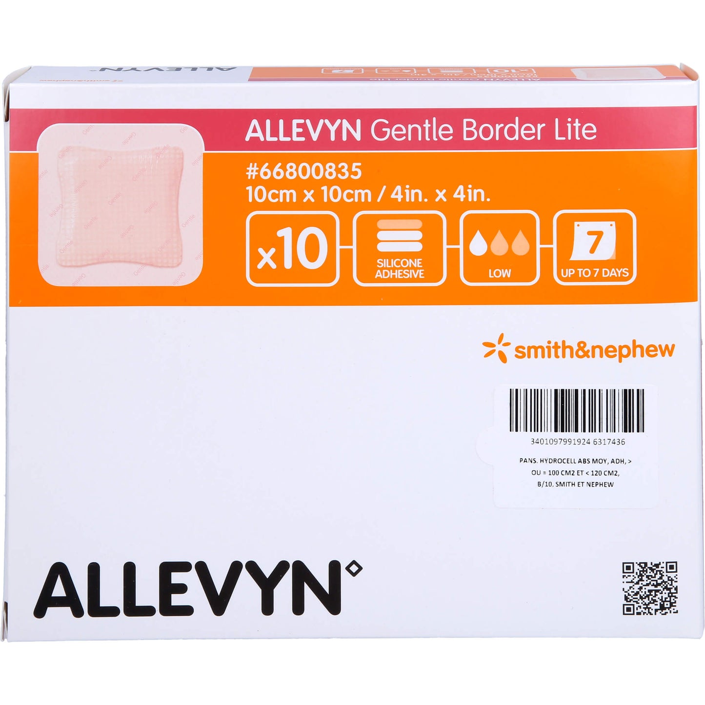 ALLEVYN Gentle Border Lite 10x10 cm foam connector
