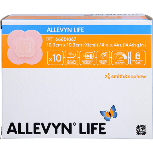 ALLEVYN Life 10.3 x 10.3 cm silicone foam dressing