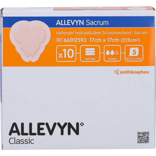 ALLEVYN Sacrum small 17x17 cm adhesive wound dressing