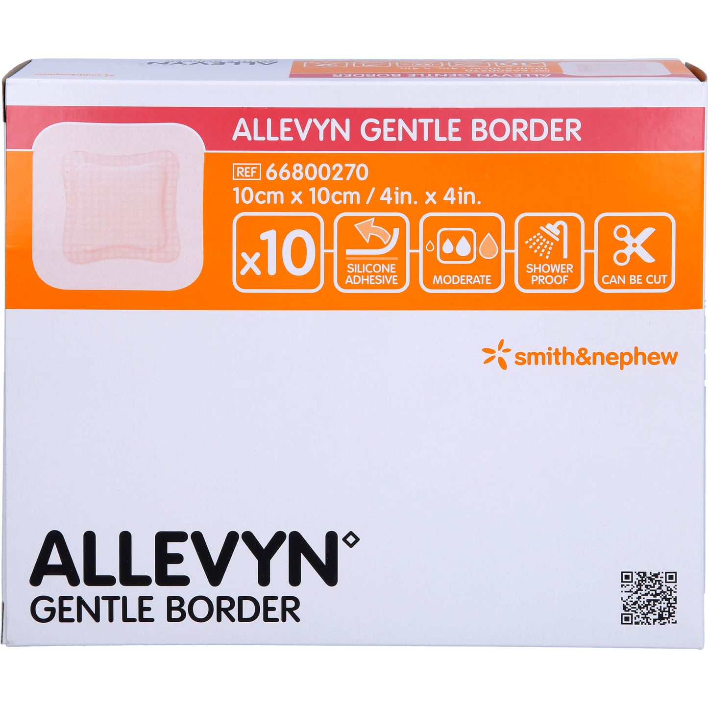 Köhler Pharma GmbH ALLEVYN Gentle Border 10x10 cm foam connector