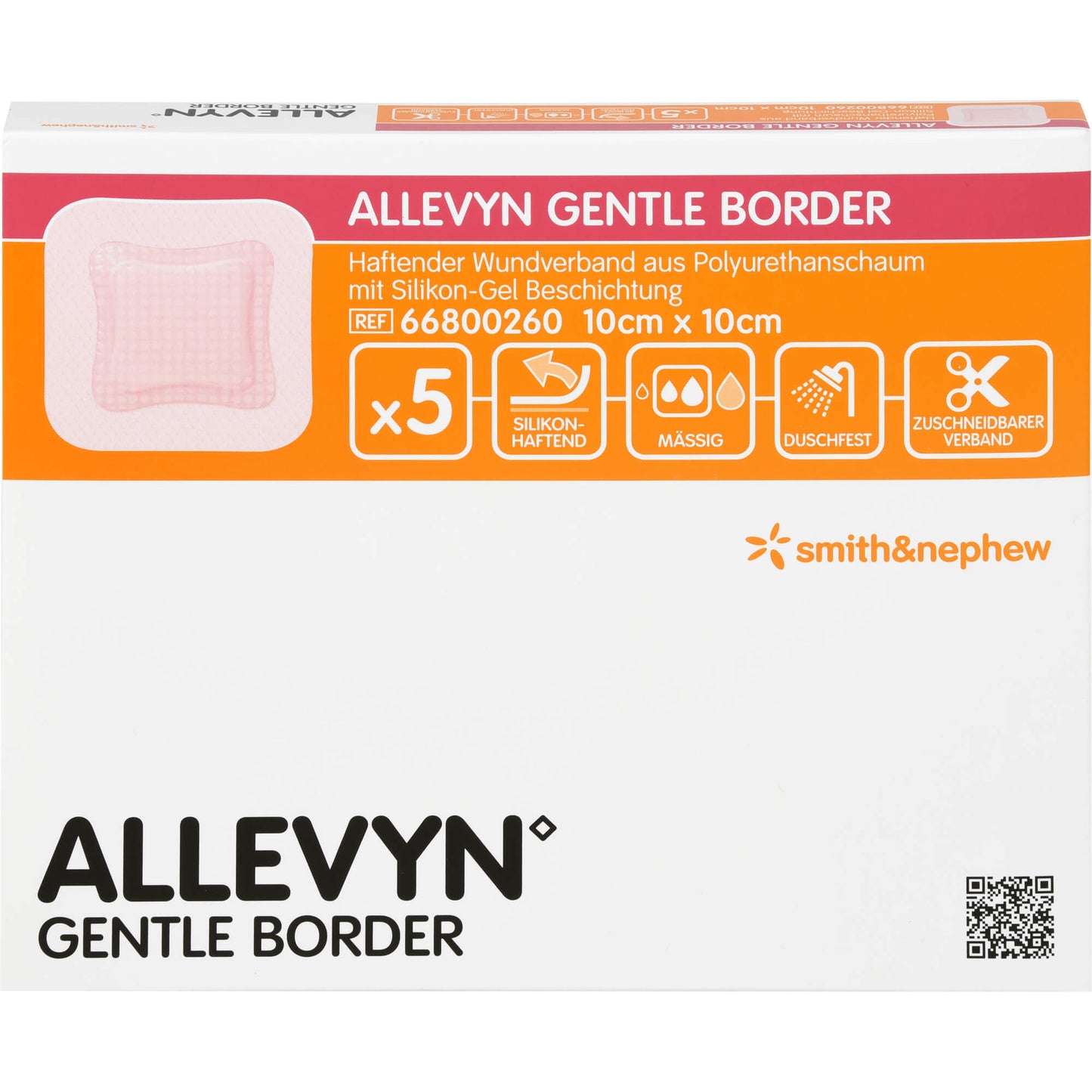 Köhler Pharma GmbH ALLEVYN Gentle Border 10x10 cm foam connector