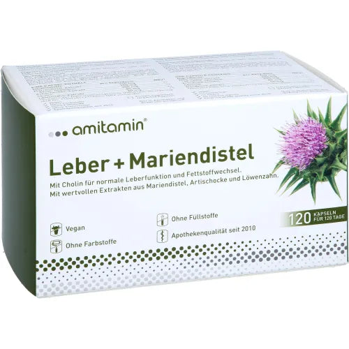 AMITAMIN Milk Thistle + Liver Capsules 120 count