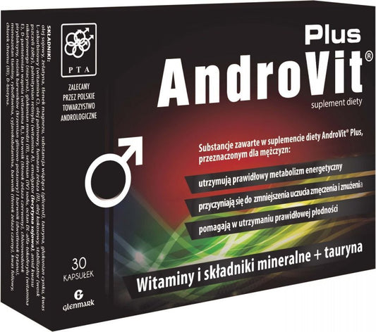 ANDROVIT Plus x 30 capsules diet supplement for proper sexual function and fertility