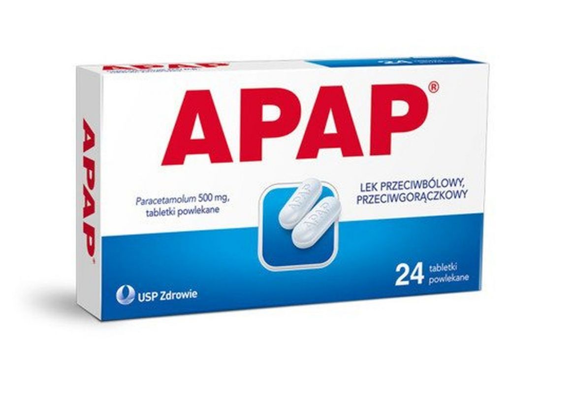 APAP tablets of 0.5 x 24 paracetamol 500mg, analgesic, antipyretic