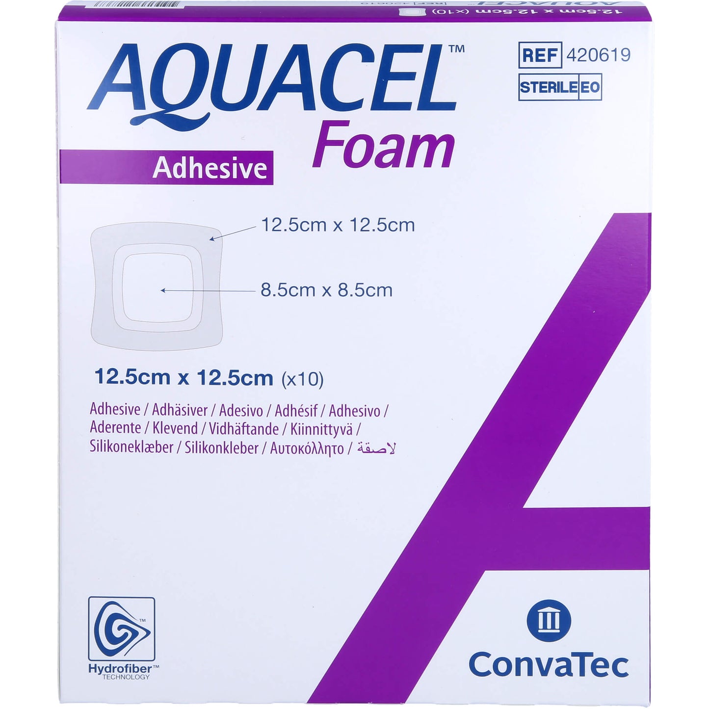 AQUACEL Foam adhesive 12.5x12.5 cm bandage