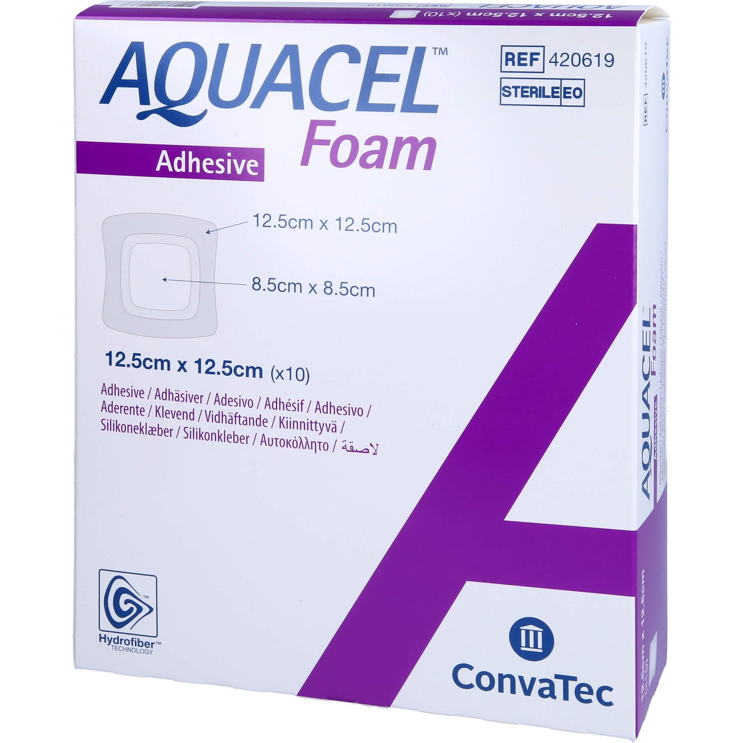 AQUACEL Foam adhesive 12.5x12.5 cm bandage