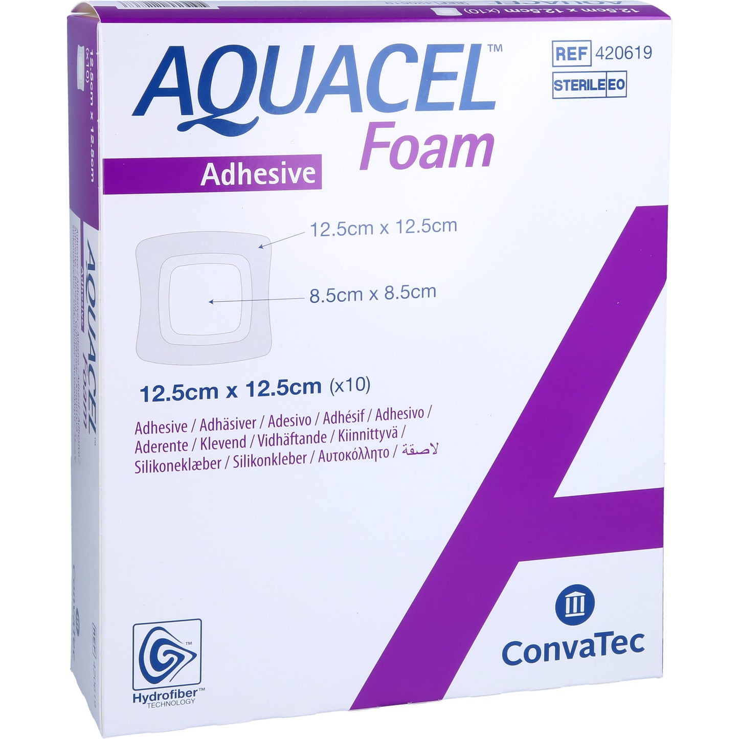 AQUACEL Foam adhesive 12.5x12.5 cm bandage