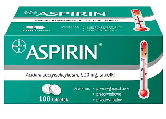 ASPIRIN 500 mg 100 tablets