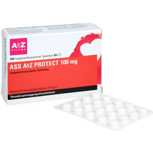 ASS AbZ PROTECT 100 mg gastric juice resistant tablet. 100 pieces