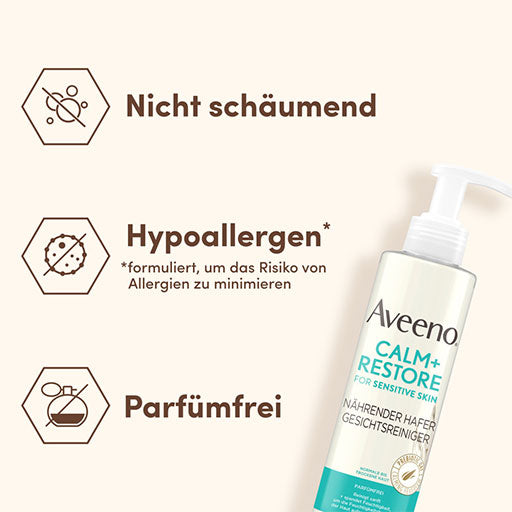 AVEENO Calm+ Restore Nourishing Oat Facial Cleanser 200 ml