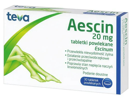 Aescin, edema treatment, hematoma, peripheral vascular disease, circulation problems