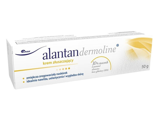 Alantan dermoline exfoliate cream, cracked, rough skin,  keratinous skin