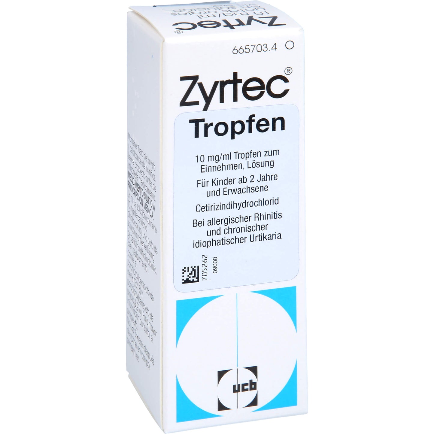 Allergic rhinitis and for the relief of hives (urticaria), ZYRTEC 10 mg eye drops
