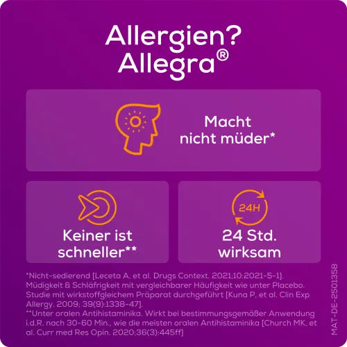 Allergies ALLEGRA Allergy Tablets 20 mg Melt Tablets 20 tablets