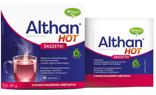 Althan Hot raspberry-mint flavor 10 sachets UK