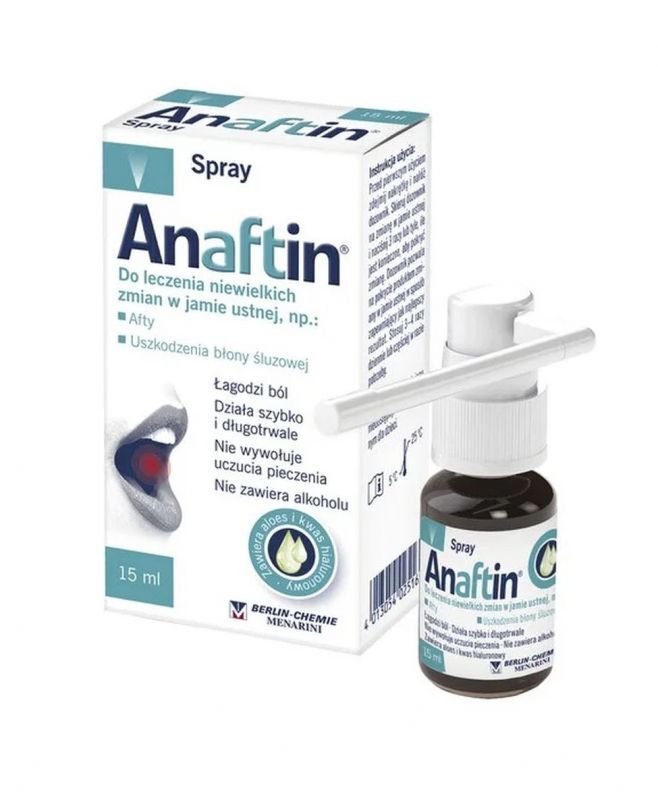Anaftin Spray 15ml aphthous, mouth ulcer remedy, gum ulcer