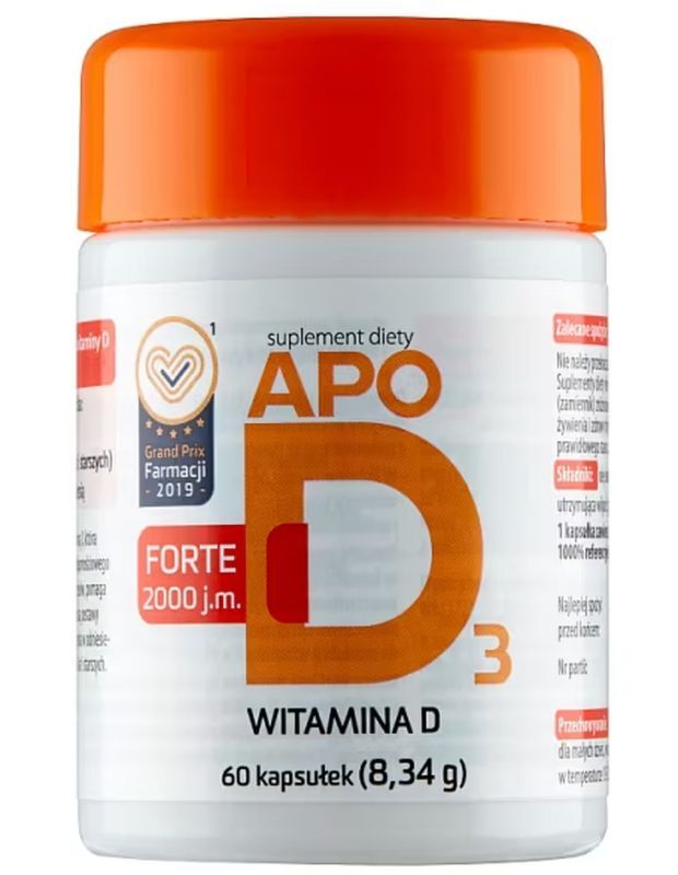 ApoD3 Forte 2000j.mx 60 capsules, osteoporosis treatment