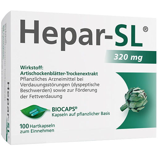 Artichoke, Indigestion, dyspeptic complaints HEPAR-SL 320 mg hard capsules