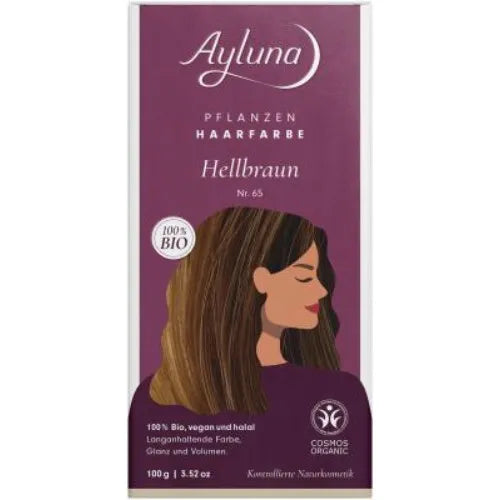 Ayluna plant-based hair dye, light brown, 100 g