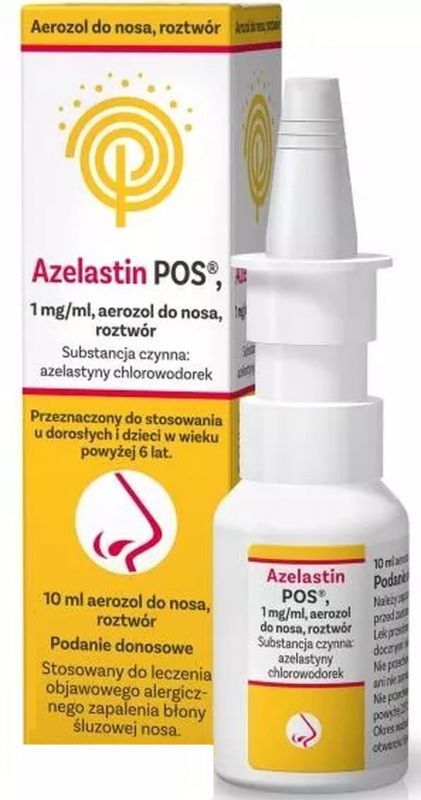Azelastin POS nasal spray 1mg / ml 10ml, azelastine hydrochloride, allergic rhinitis