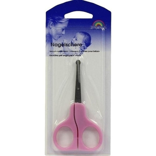 BABY SCISSORS 9 cm curved pink
