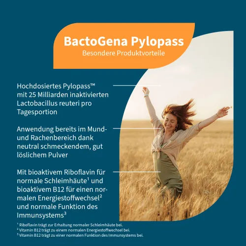 BACTOGENA Pylopass Intestinal Bacteria + Vitamin B12 Powder 90 g