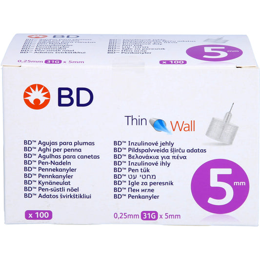BD THIN Wall Pen Needles 0.25 31 Gx5 mm