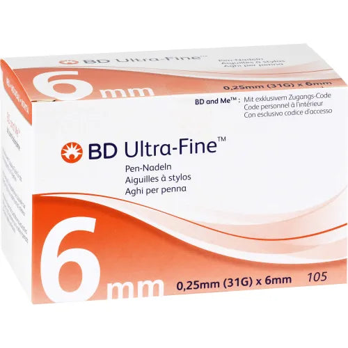 BD ULTRA-FINE Pen Needles 6 mm 31 G 105 pcs